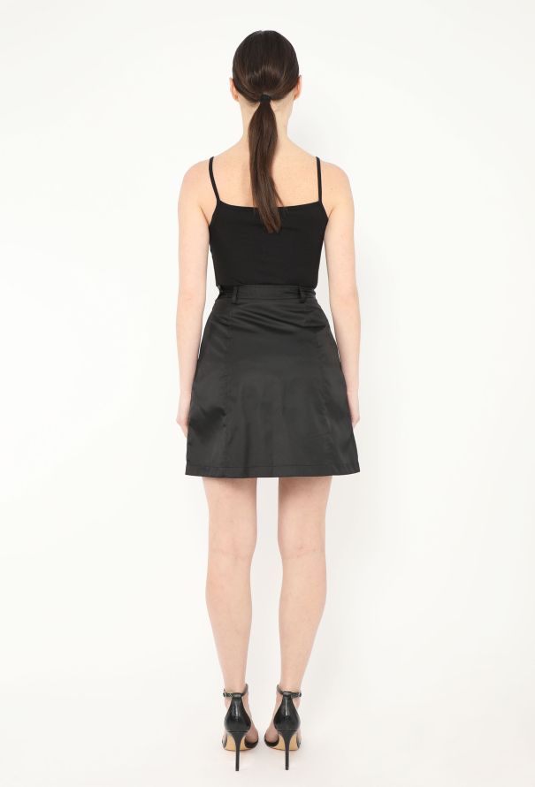 Prada A-Line Nylon Zip Skirt - 4 Prada A-Line Nylon Zip Skirt - 4