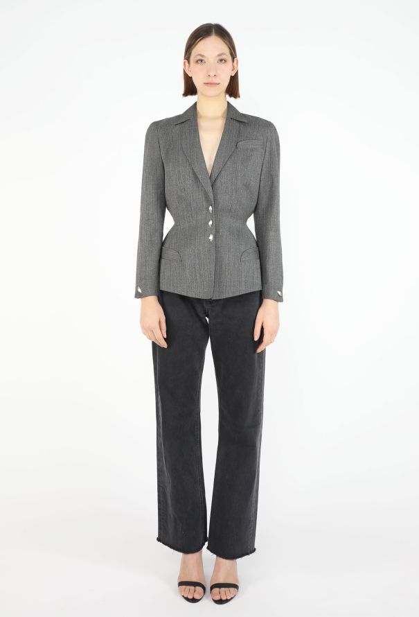 Thierry Mugler '90s Sculpted Cinched Blazer - 2