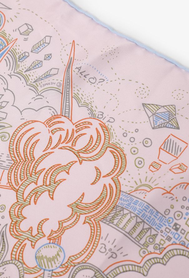 Hermès 2025 'Please Hold The Line' 90cm Silk Carré - 5