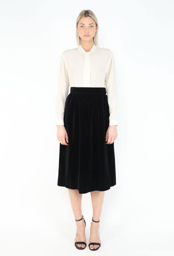 Saint Laurent Velvet A-Line Skirt, F/W 1975 - 3