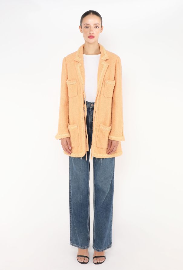 Chanel RARE F/W 1994 Bouclé Frayed Trim Jacket - 5