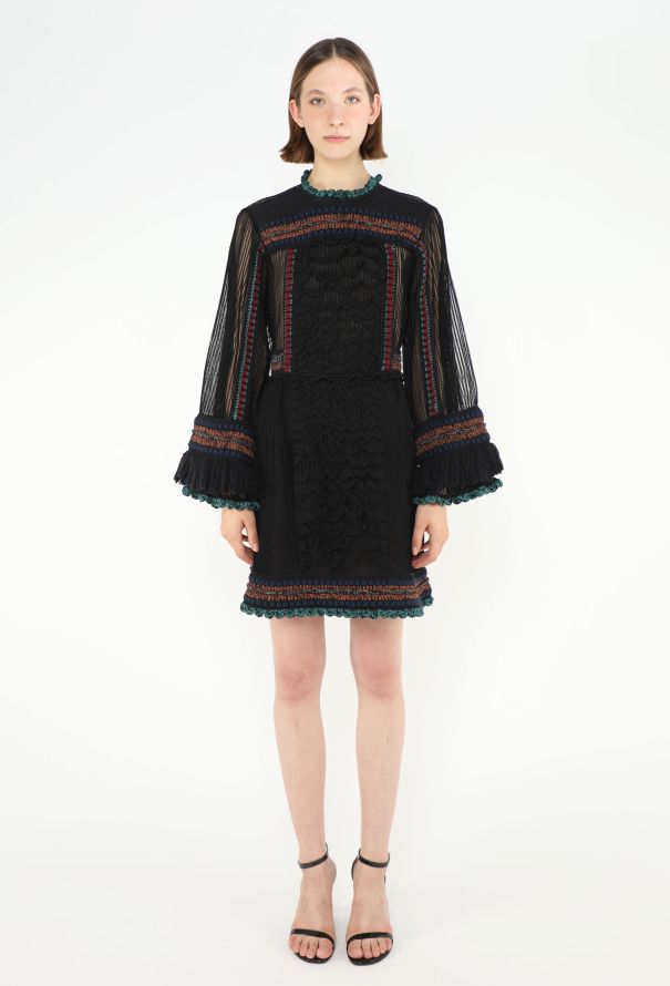 Valentino S/S 2016 Embroidered Silk Dress - 3