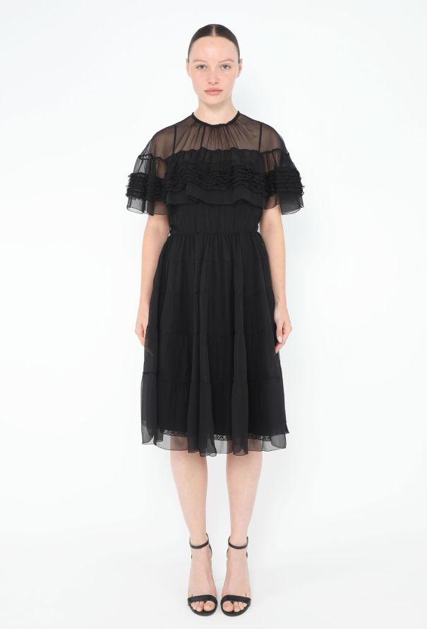 Prada 2019 Tiered Silk Dress - 1