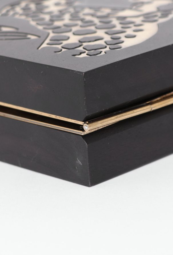 Valentino Cheetah Wood & Metal Minaudière - 8