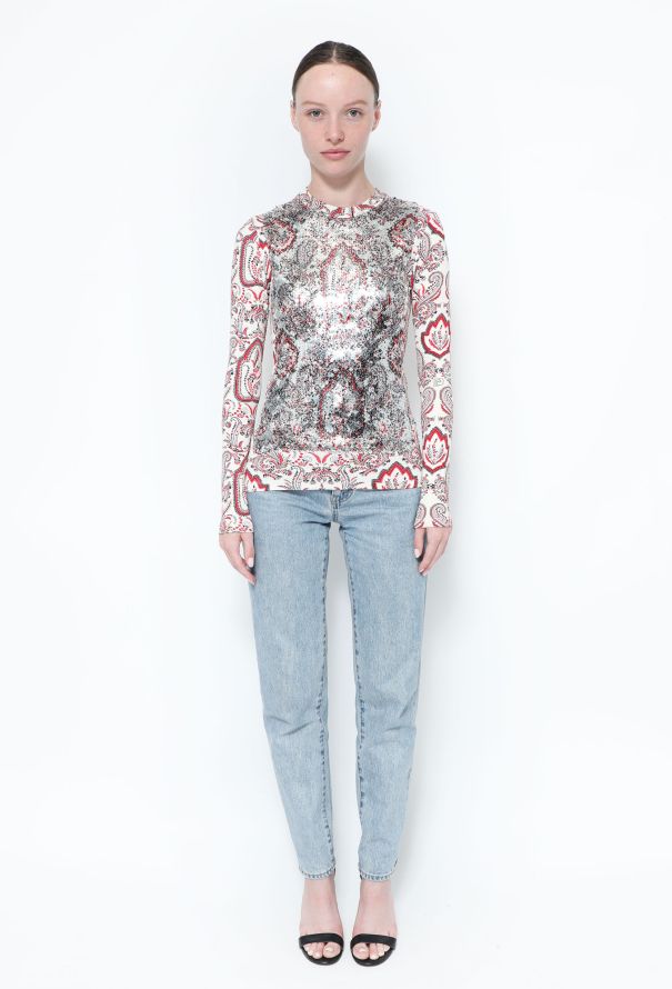 Paco Rabanne S/S 2018 Paisley Sequin Top - 3