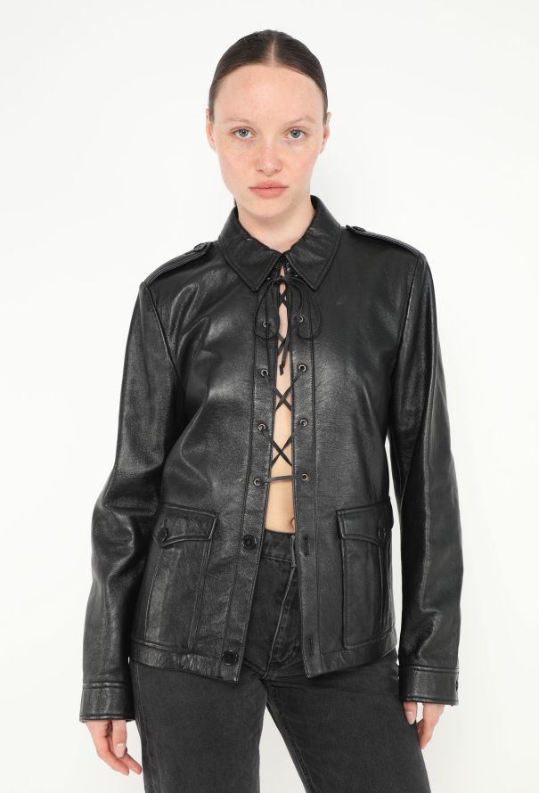 Saint Laurent S/S 2019 Leather Saharan Top - 1