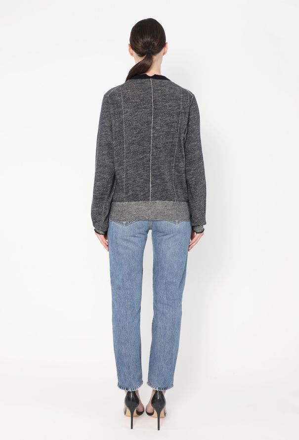 Céline Mohair Trim Knit Sweater - 3 Céline Mohair Trim Knit Sweater - 3