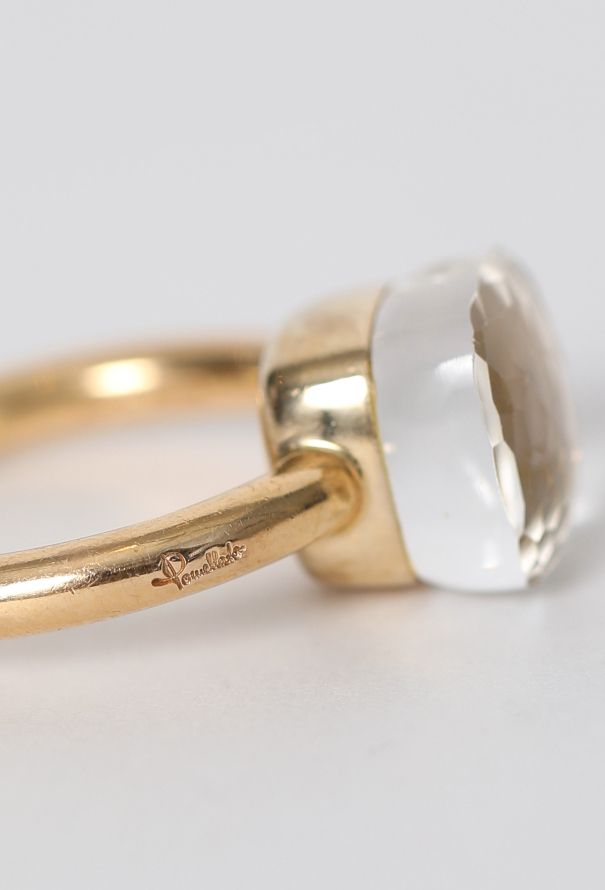 Pomellato 18K Gold &  White Topaz Nudo Classic Ring - 6