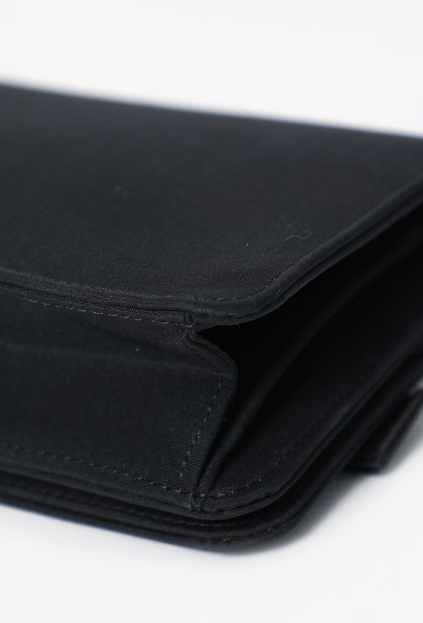 Chanel Black Satin Bow Flap Clutch - 8