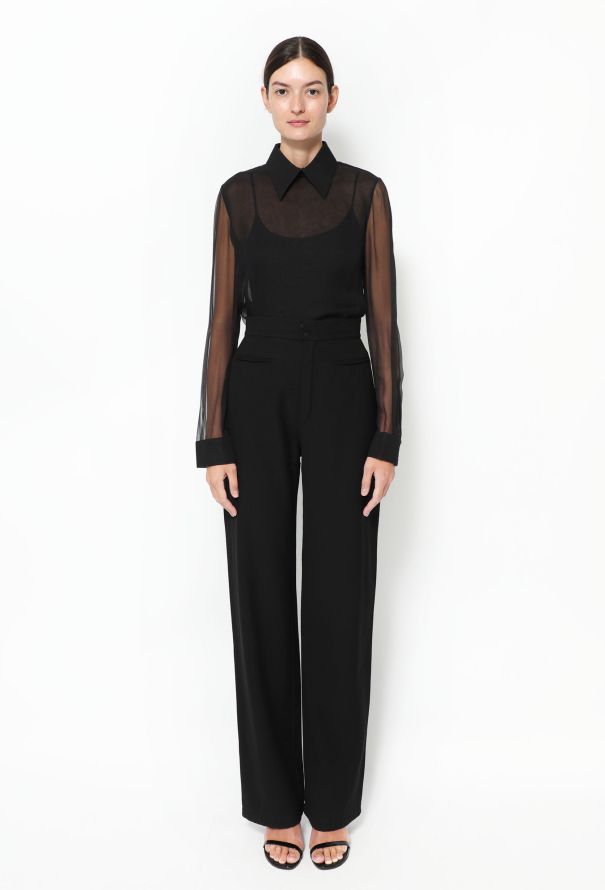 Saint Laurent S/S 2011 Collared Silk Blouse  - 1