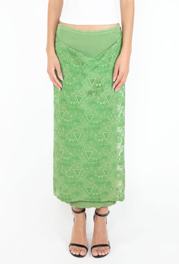 Jean Paul Gaultier F/W 1985 Embroidered Knit Skirt - 3