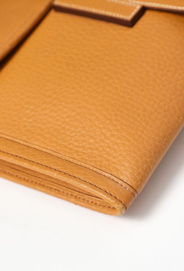 Hermès '80s Gold Fjord Jige Clutch - 8 Hermès '80s Gold Fjord Jige Clutch - 8