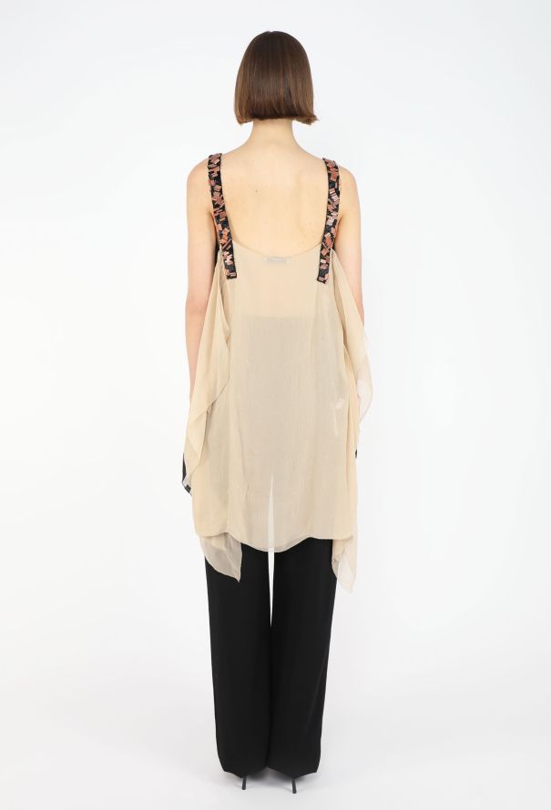 Prada Ruffled Chiffon Embellished Tunic - 5
