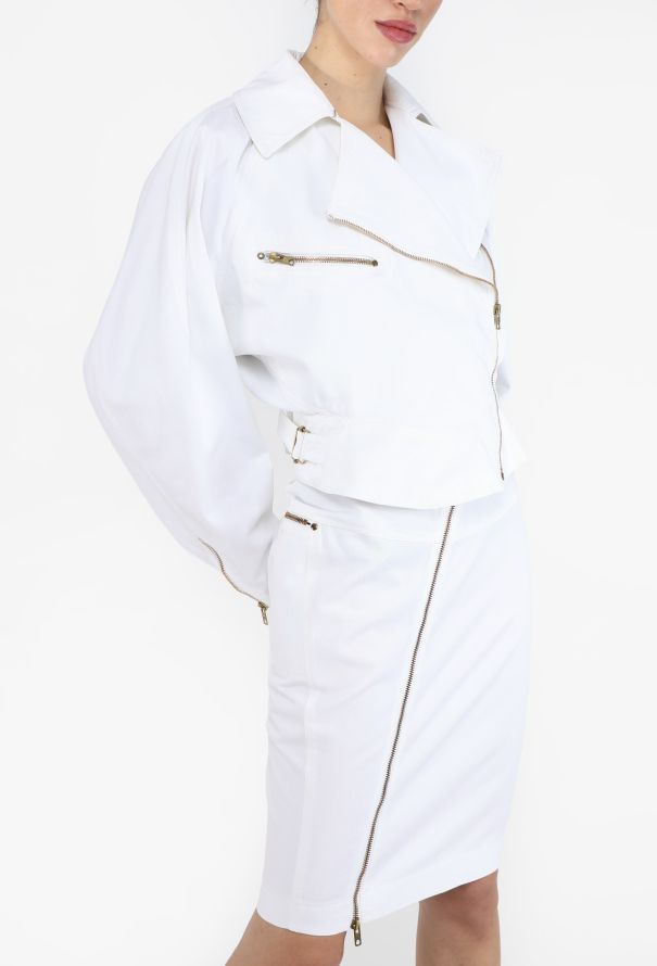 Alaïa ICONIC 1986 Denim Biker Ensemble - 5