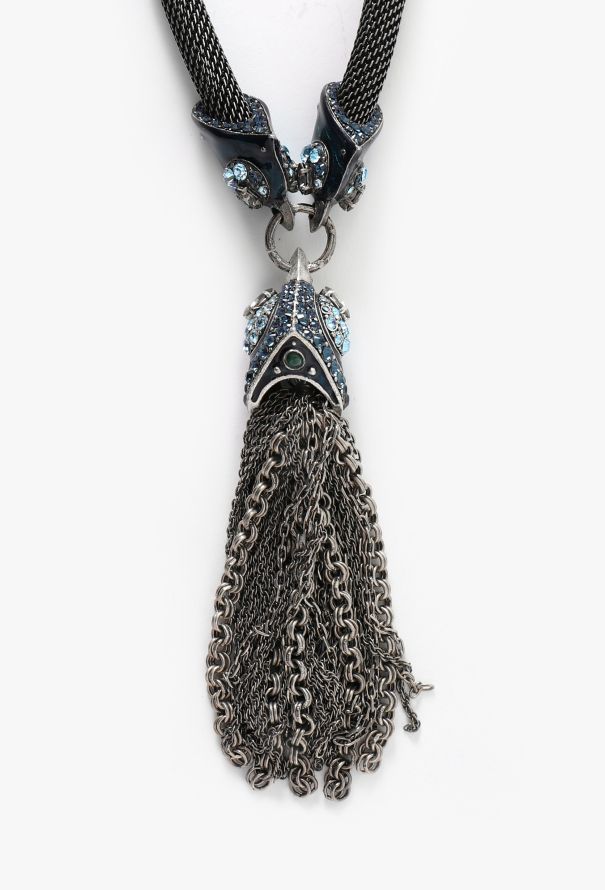 Lanvin Embellished Chainlink Tassel Necklace - 3 Lanvin Embellished Chainlink Tassel Necklace - 3