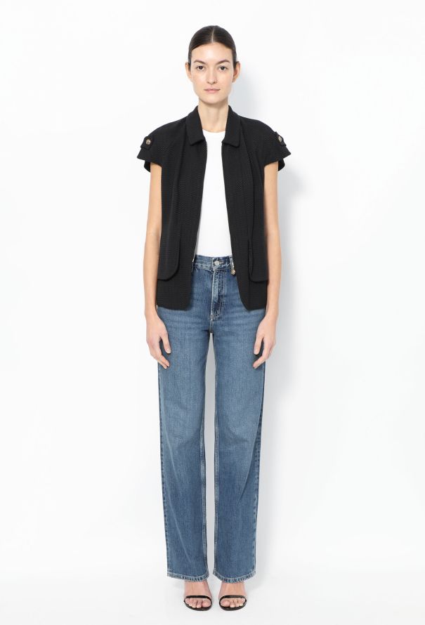 Chanel 2007 Embossed 'CC' Tweed Vest - 2