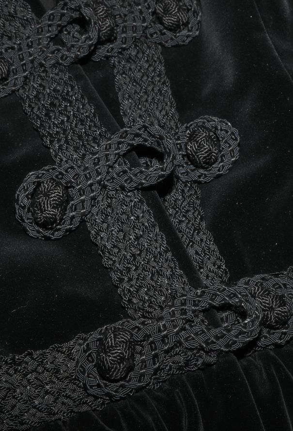 Saint Laurent COLLECTOR Fall 1974 Velvet Passementerie Coat - 10