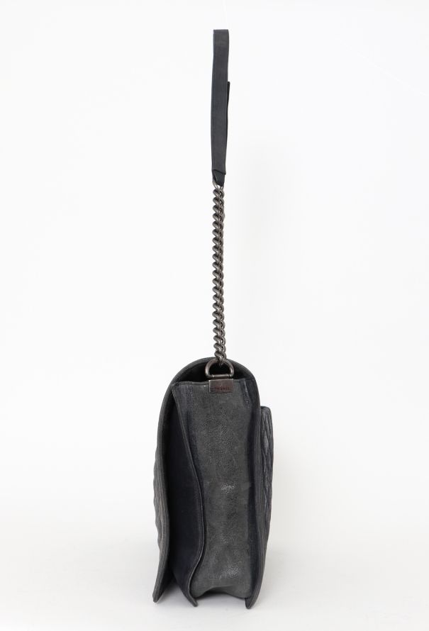 Chanel Navy Maxi Boy Bag - 5