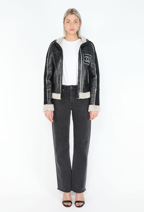 Chanel Fall 2008 'CC' Shearling Hooded Jacket - 3