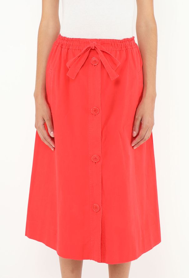 Céline Vintage Belted Poplin Skirt - 3