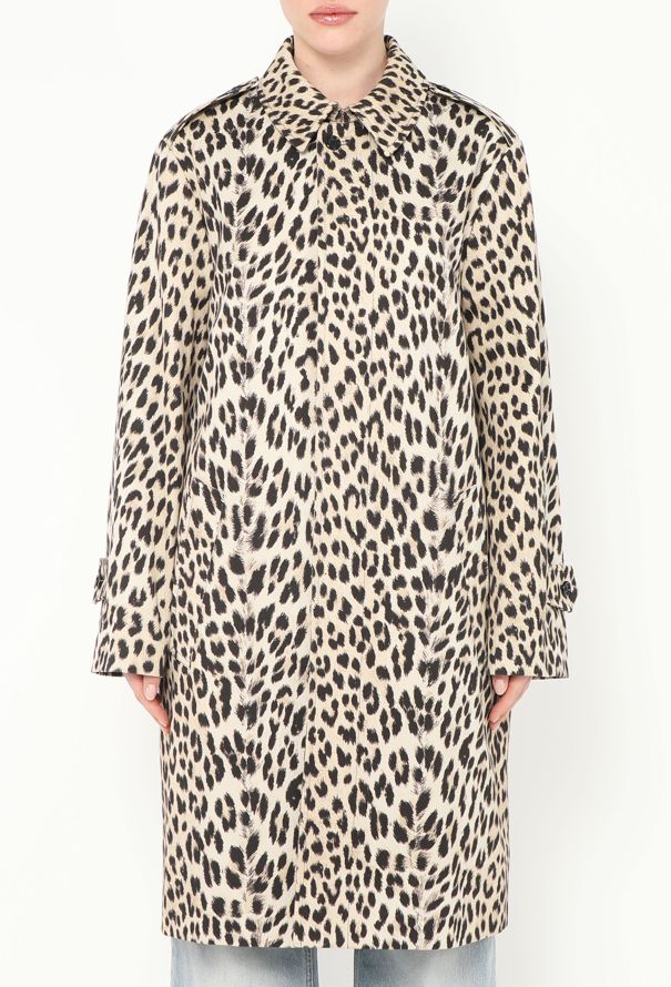 Céline S/S 2019 Leopard Print Denim Trench - 3