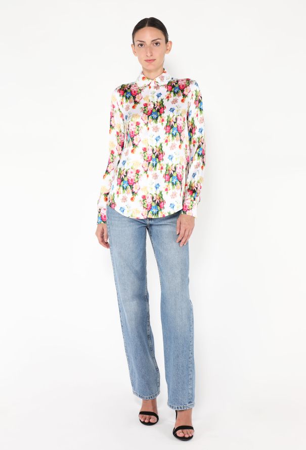 Loewe F/W 2024 Floral Silk Blouse - 4