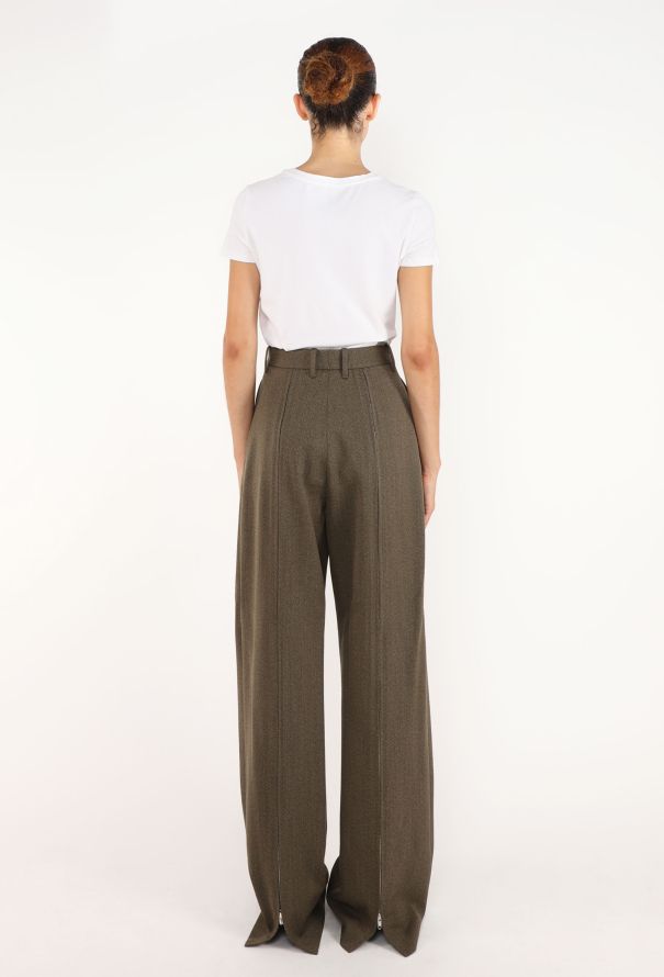 Phoebe Philo Wide-Leg Zipper Pants, 2023 - 7