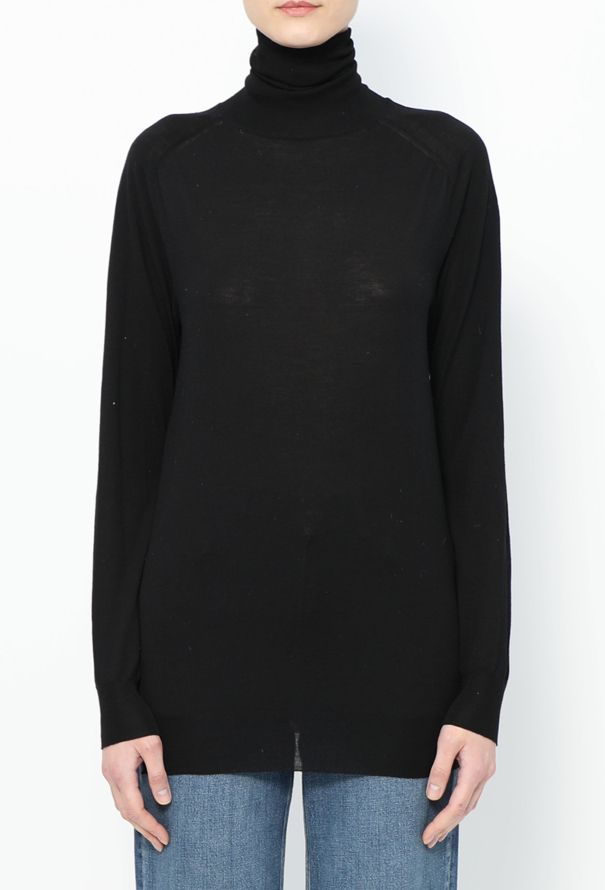 Céline Perforated Turtleneck Sweater - 1