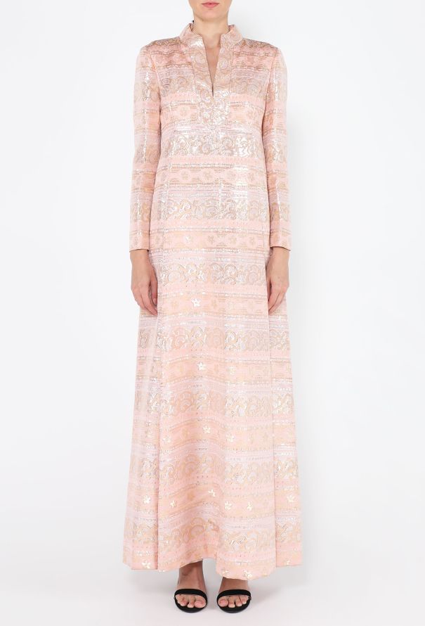 Malcom Starr 1960s Brocade Lamé Gown - 3