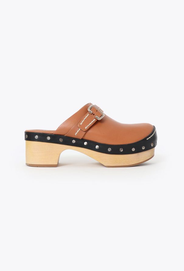 Prada S/S 2015 Studded Leather Clogs - 1