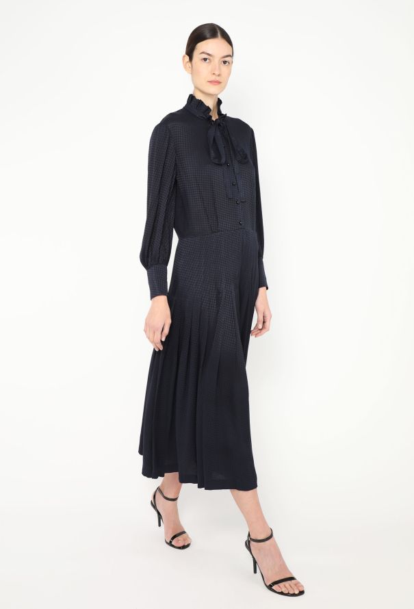 Saint Laurent Pre-Fall 2020 Silk Lavallière Dress - 1