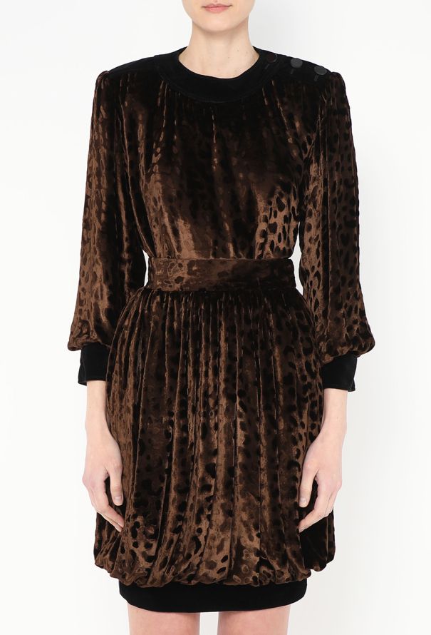 Saint Laurent F/W 1986 Embossed Velvet Ensemble - 7