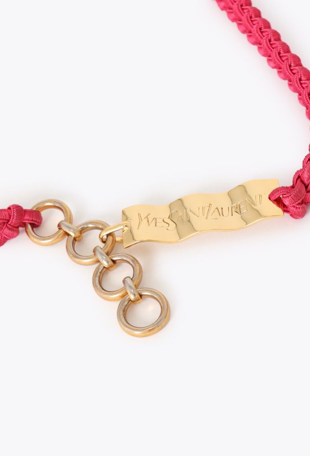 Saint Laurent Vintage Metallic Braided Cord Belt - 2 Saint Laurent Vintage Metallic Braided Cord Belt - 2