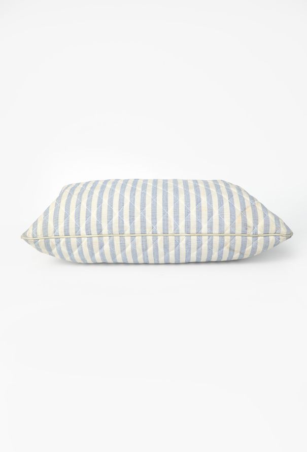 Chanel Vintage Quilted Striped Canvas Tote Bag - 6