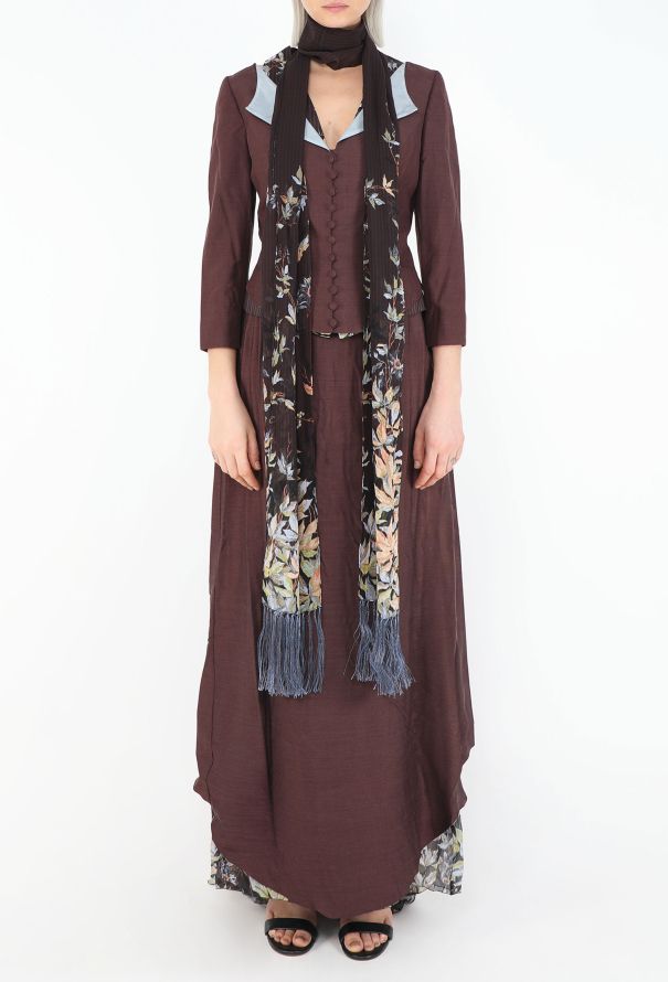 Chloé Spring 1998 Pinstripe Floral 4-Piece Ensemble - 7