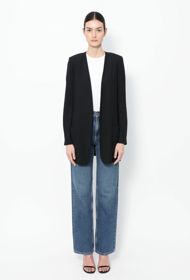 Chloé S/S 2016 Collarless Crêpe Jacket - 3