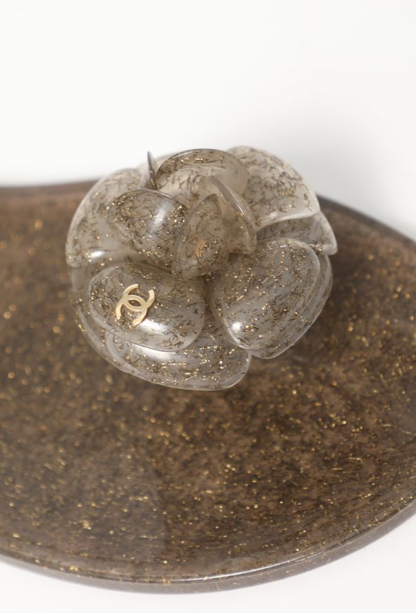 Chanel Iridescent Camélia 'CC' Sandals - 7 Chanel Iridescent Camélia 'CC' Sandals - 7