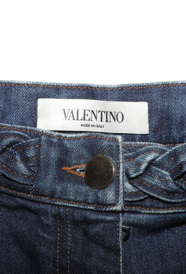 Valentino 2020 Braided Denim Culottes - 5