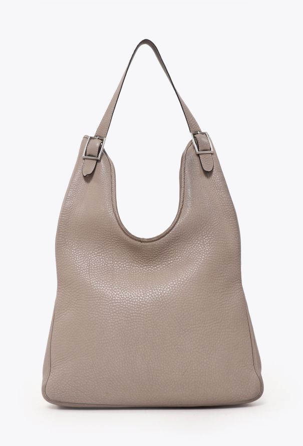 Hermès Gris Tourterelle Taurillon Clémence Massai PM - 1