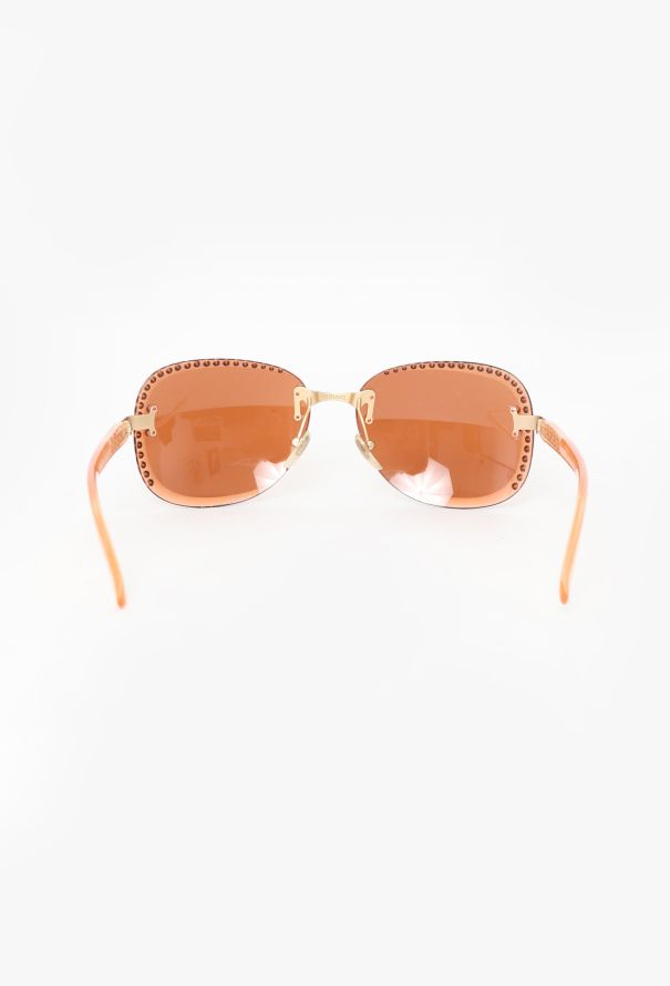Gianni Versace '90s Embellished Rimless Sunglasses - 5 Gianni Versace '90s Embellished Rimless Sunglasses - 5