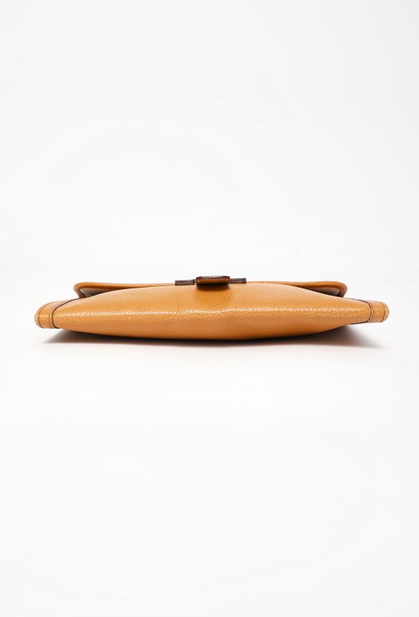 Hermès '80s Gold Fjord Jige Clutch - 6 Hermès '80s Gold Fjord Jige Clutch - 6