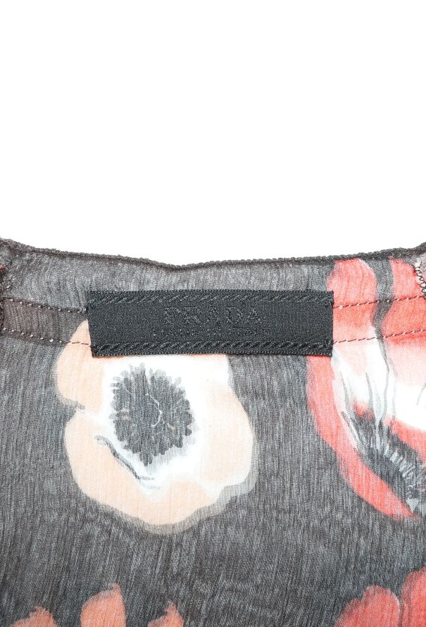 Prada F/W 2000 Poppy Chiffon Dress - 6