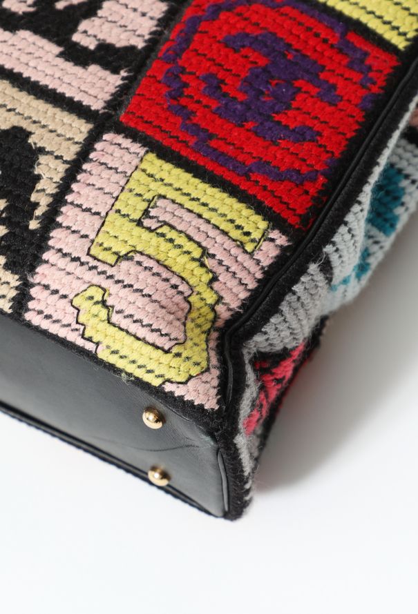 Needlepoint 'Precious Symbols' Bag, Authentic & Vintage