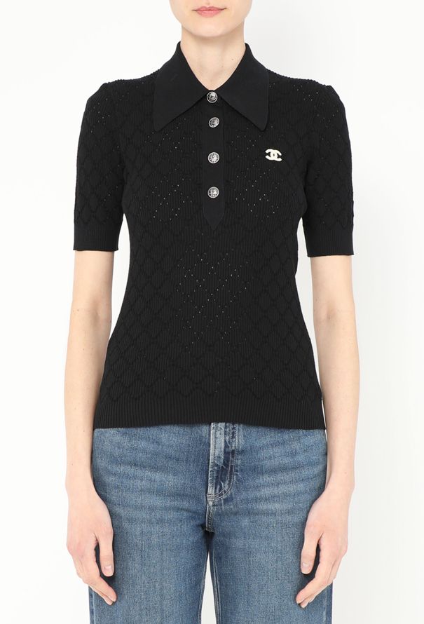 Chanel 2020 Perforated 'CC' Polo - 1
