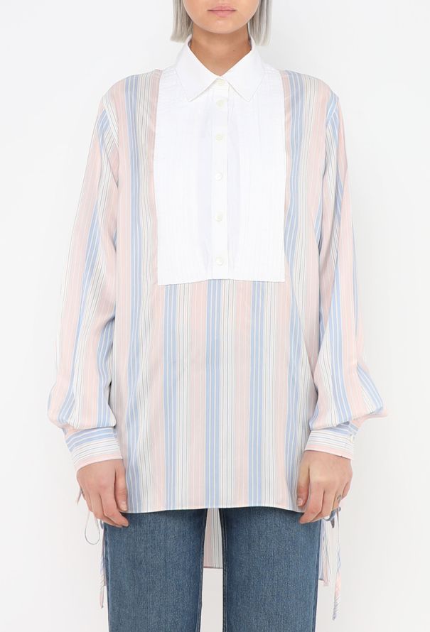 Loewe Asymmetrical Striped Bib Tunic - 3
