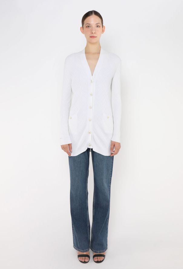 Chanel Ribbed 'CC' Cardigan - 3