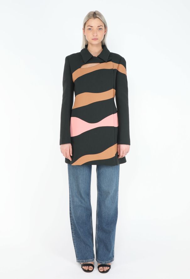 Dior F/W 2015 Abstract Mod Coat - 1