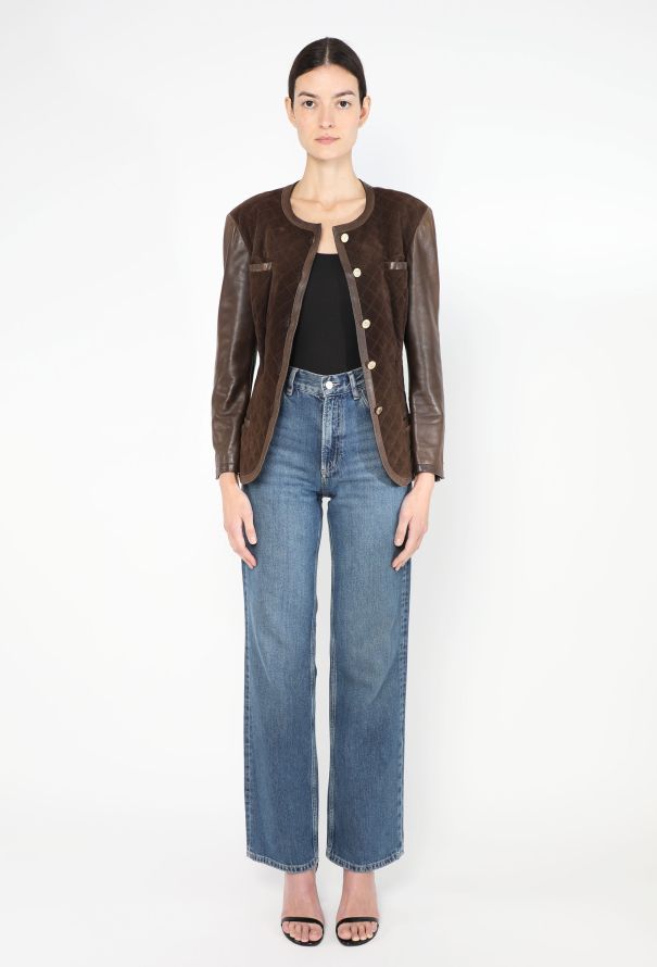 Chanel COLLECTOR F/W 1988 Quilted Suede Jacket - 6 Chanel COLLECTOR F/W 1988 Quilted Suede Jacket - 6