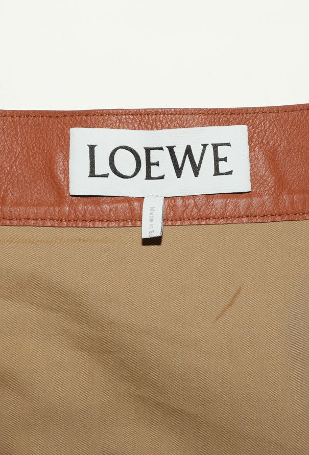 Loewe 2021 Leather Obi Twill Skirt - 5 Loewe 2021 Leather Obi Twill Skirt - 5