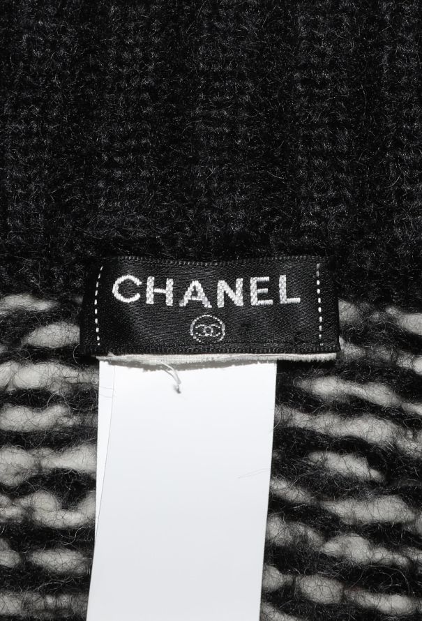 Chanel Chevron Ribbed Mohair Cardigan - 6